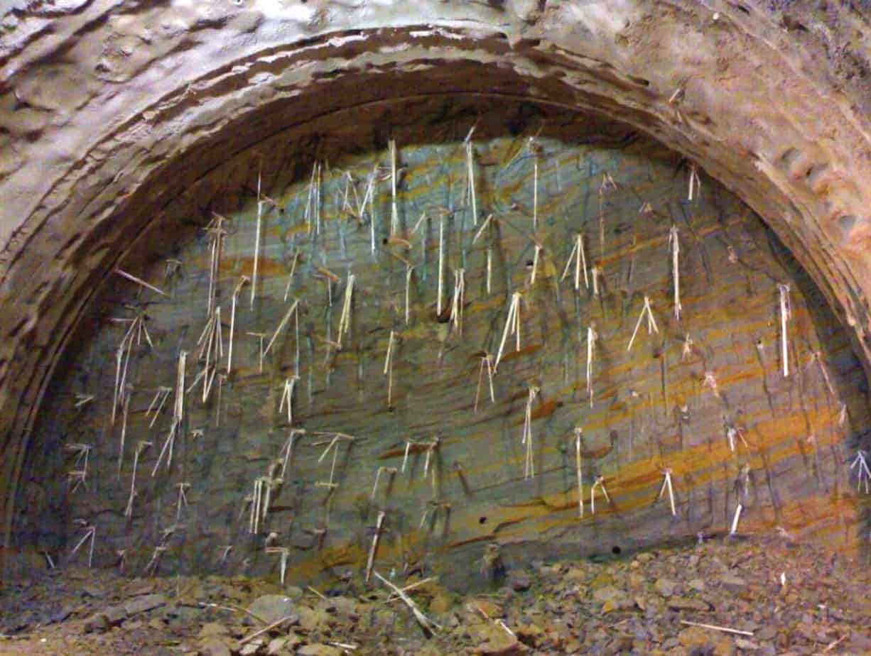 Fronte di scavo nelle argille marnose