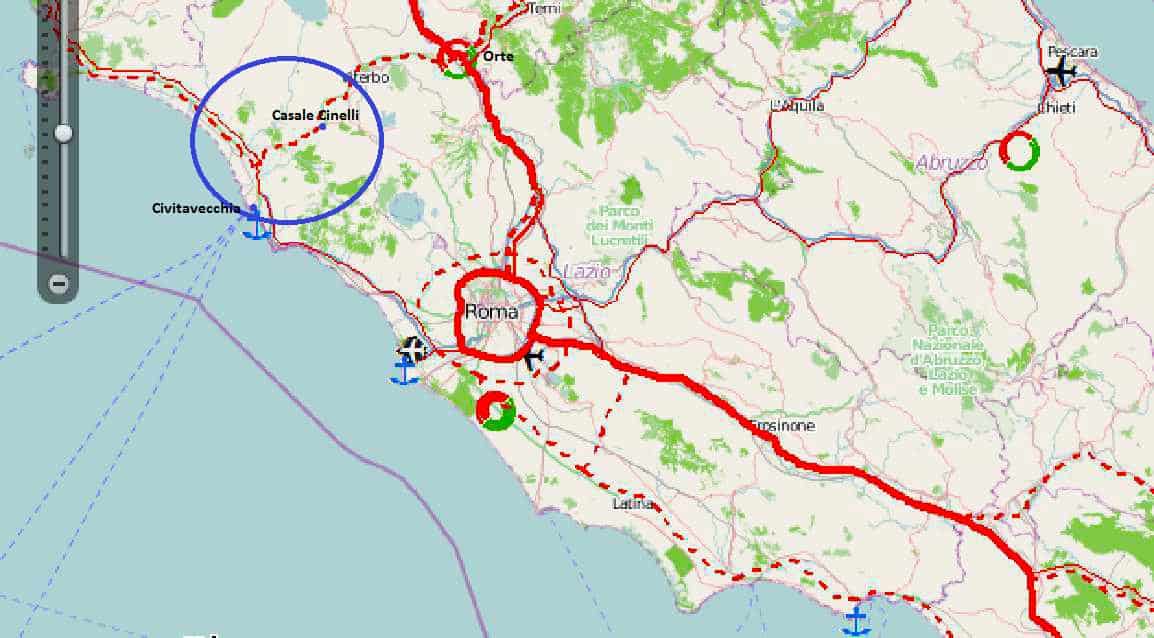 La posizione del porto e le infrastrutture mancanti, in particolare l’asse Orte-Civitavecchia. Le quattro corsie attualmente collegano solamente Orte e Casale Cinelli, nei pressi di Vetralla (VT)