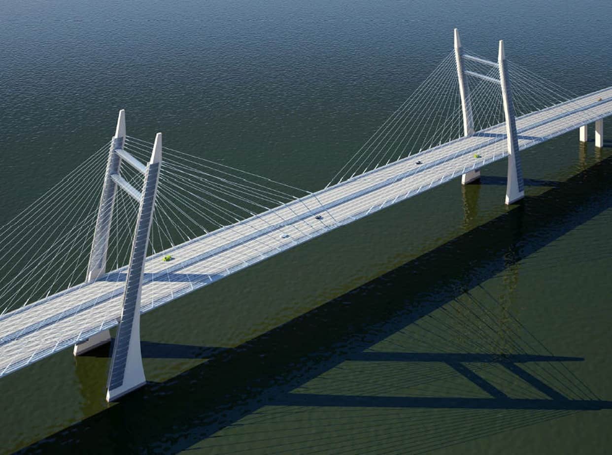 Un rendering del Korabelny Bridge