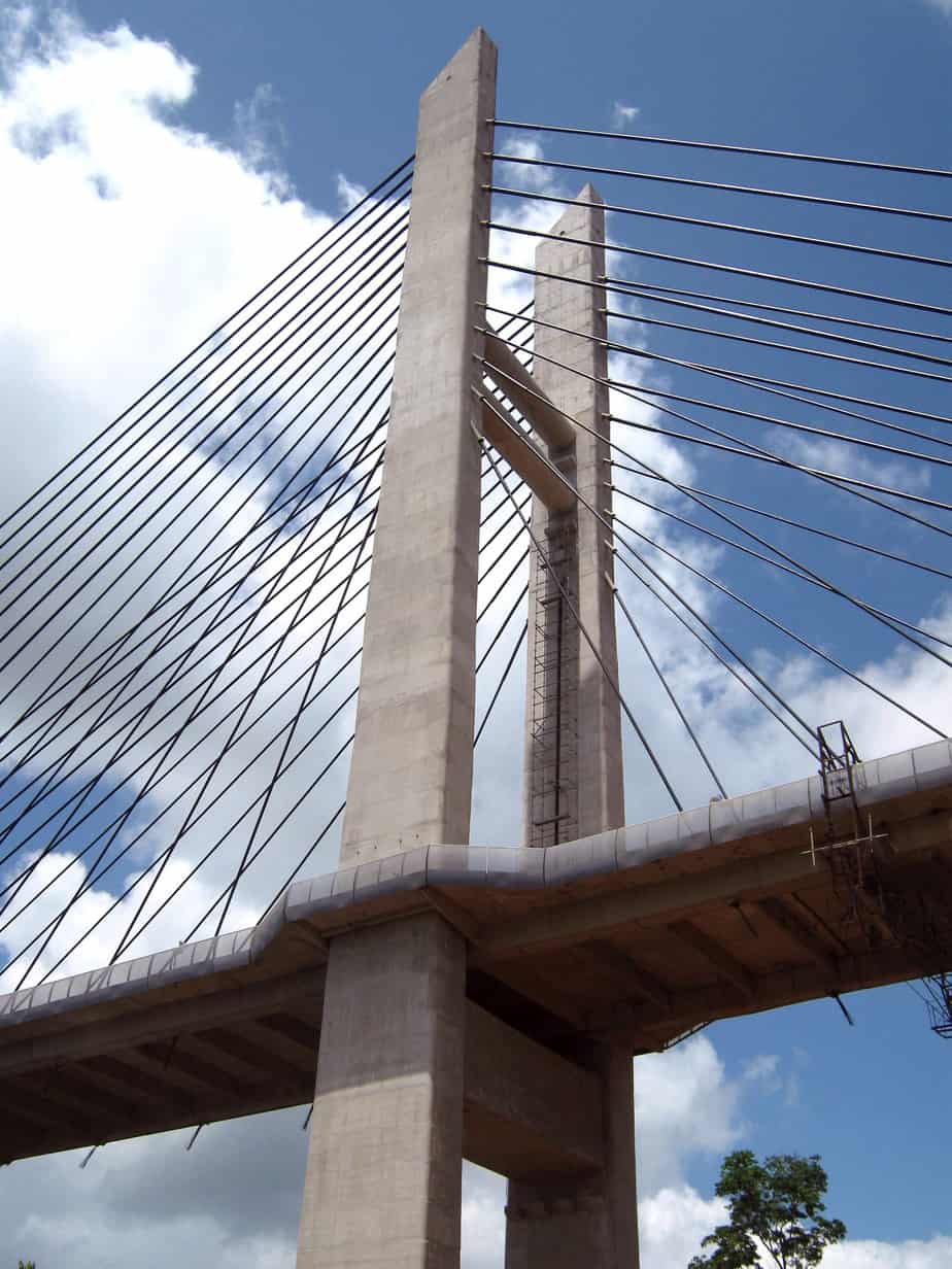 La struttura del ponte completato