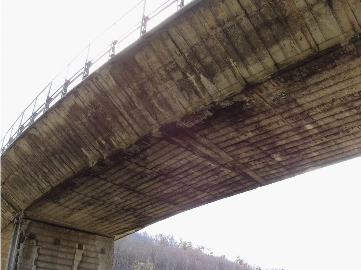 Gli ammaloramenti tipici osservati sulle strutture del viadotto