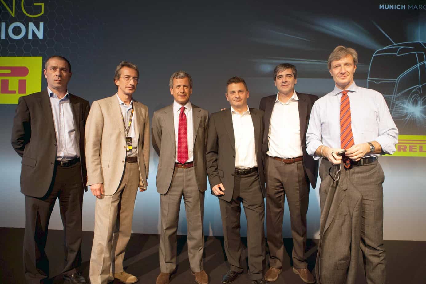 Da sinistra, Alessandro Ascanelli, Giorgio Audisio, Giovanni Pomati, Angelo Giombelli, Alberto Viganò e il Giornalista Roberto Boccafogli 