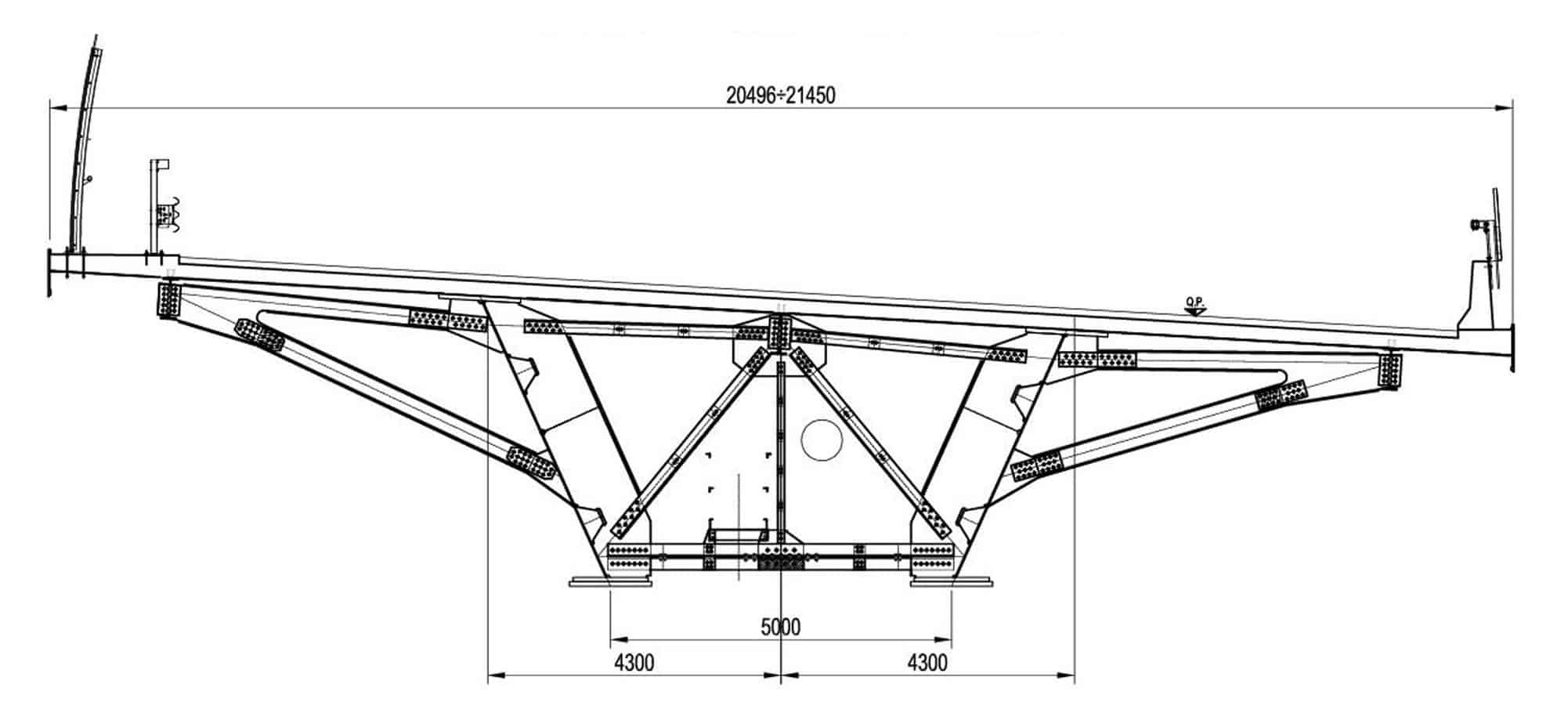 La sezione strutturale degli impalcati della A58: la sezione trasversale VI004