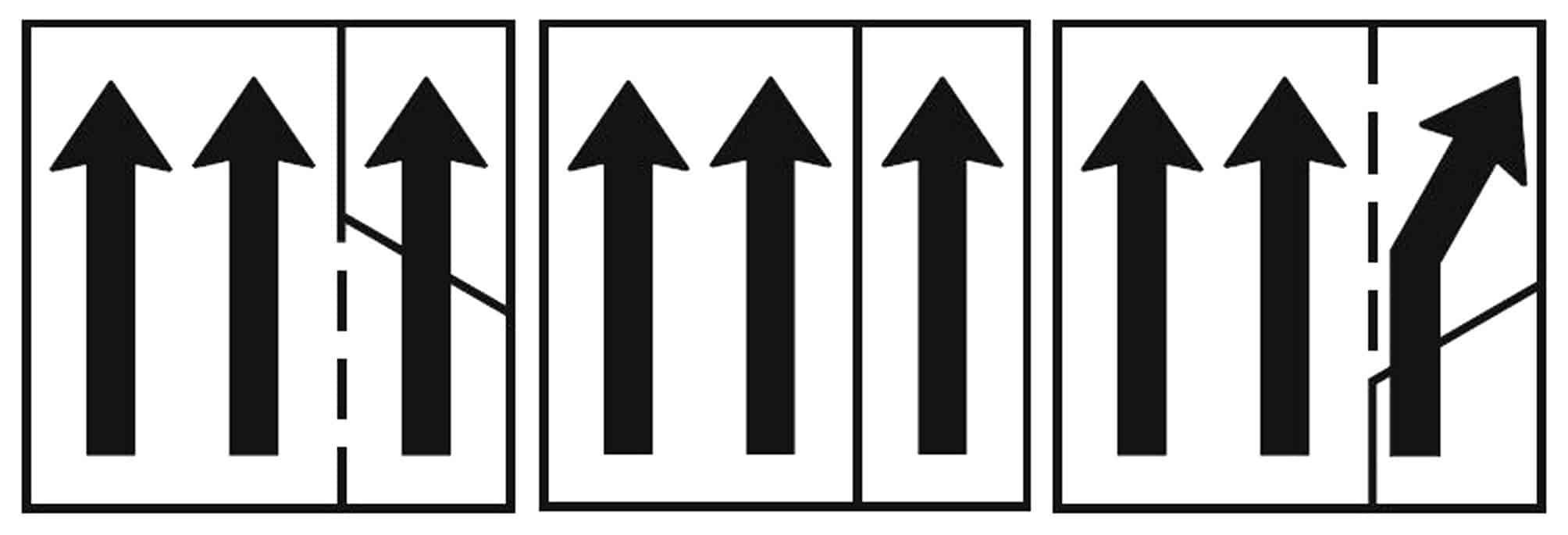 Il segnale di uso corsie (Fig. 4.77.2) utilizzato per la gestione della corsia di emergenza