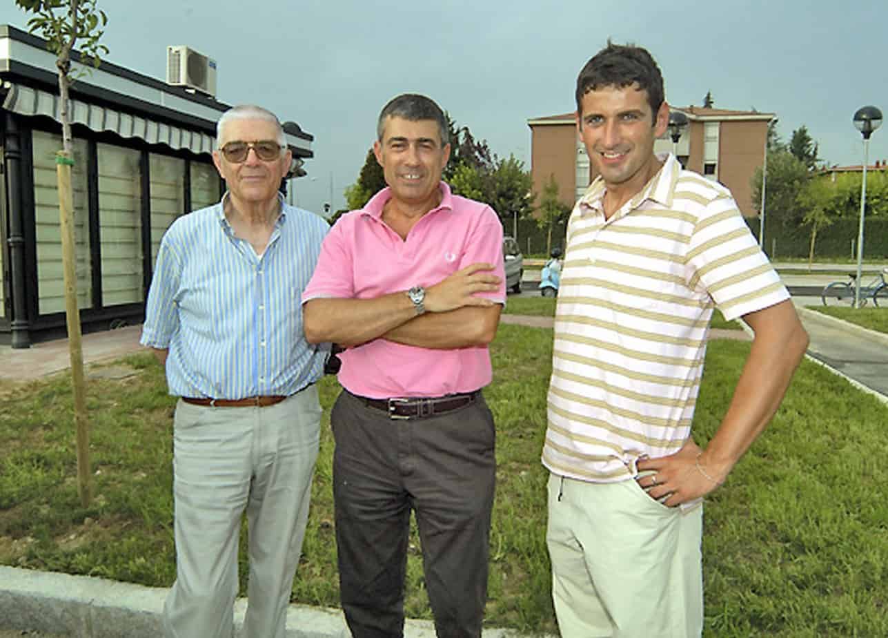 Tre generazioni a confronto: Franco, Luciano e Federico Zanetti