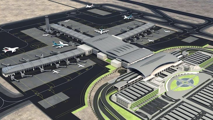 Il rendering dell’aeroporto di Muscat