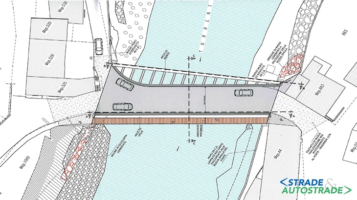 La planimetria del nuovo ponte